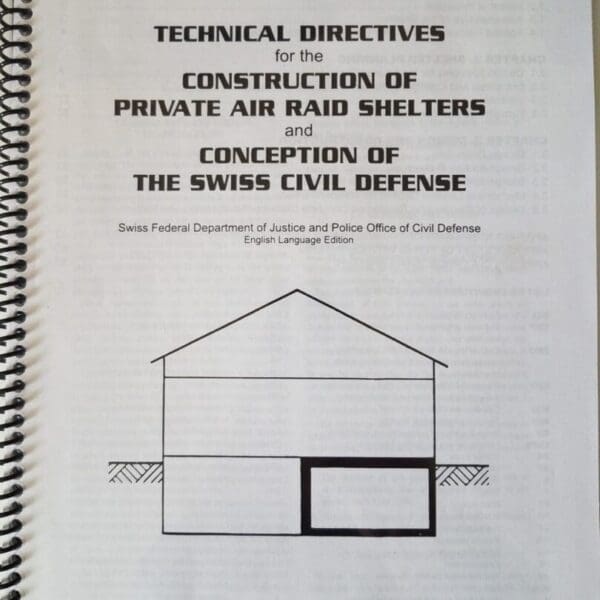 Cover of the manual for construction of private air raid shelters