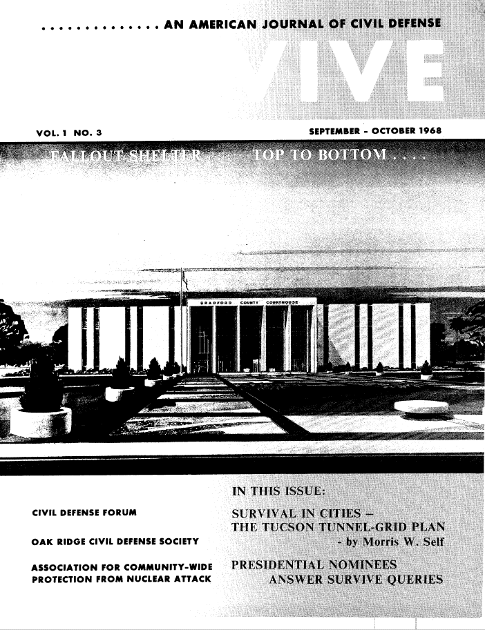 Journal of Civil Defense, 1968 Volume 1 Issue 3, Cover