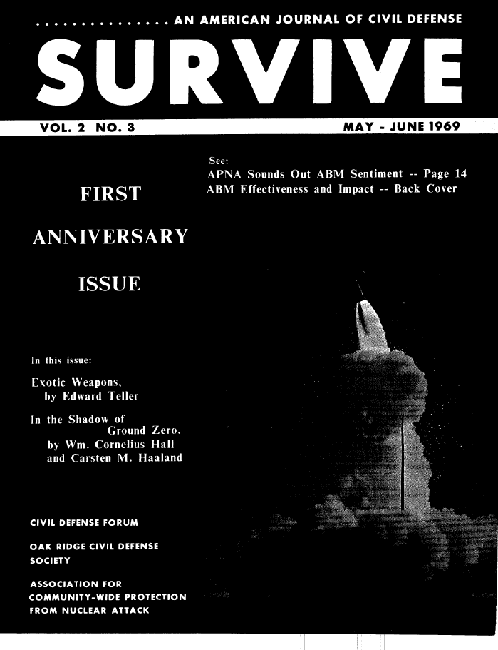 Journal of Civil Defense, 1969 Volume 2 Issue 3, Cover