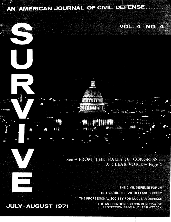 Journal of Civil Defense, 1971 Volume 4 Issue 4, Cover