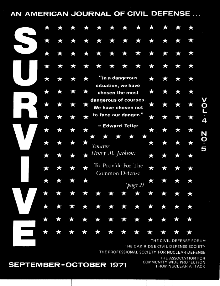 Journal of Civil Defense, 1971 Volume 4 Issue 5, Cover