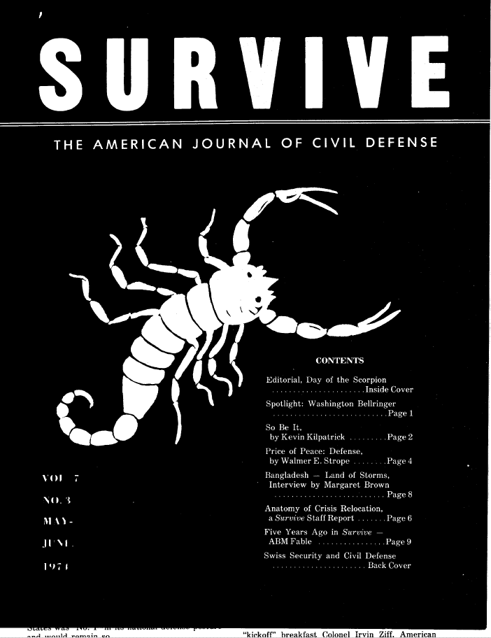 A black and white image of an ant on the cover of a magazine.