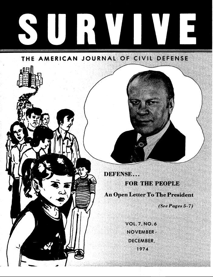 A black and white image of an old magazine cover.