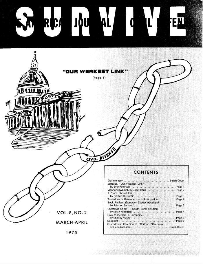 A black and white image of the cover of a magazine.