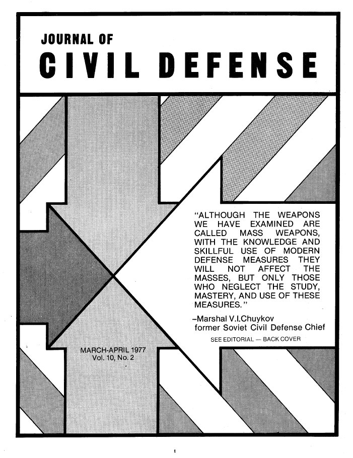 A black and white image of an old civil defense poster.