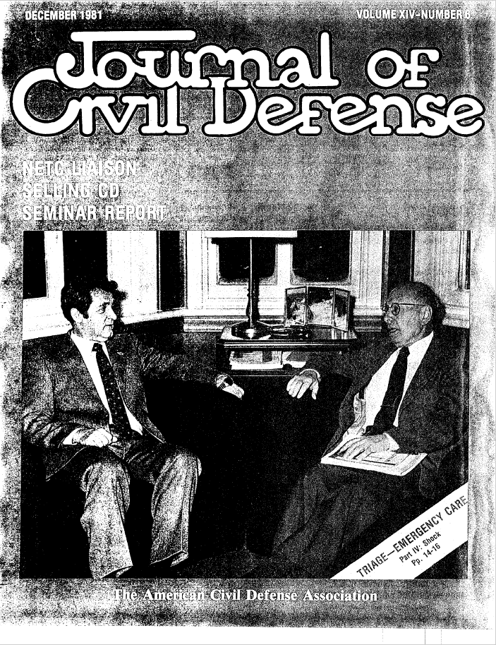 A black and white photo of two men sitting on couches.