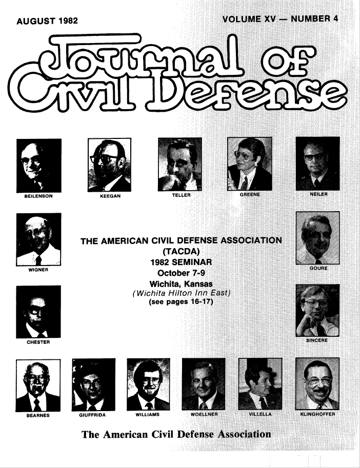 A black and white photo of the american civil defense association.