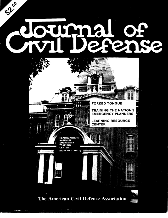 A black and white image of the front cover of a journal.