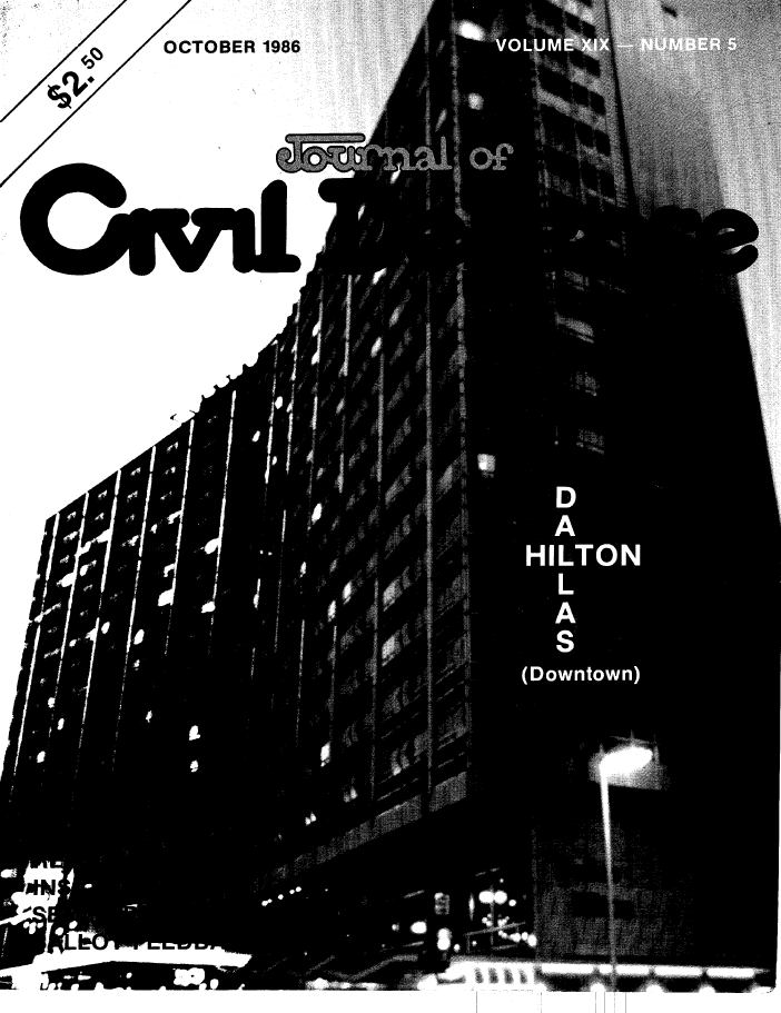 A black and white photo of the front cover of the journal.