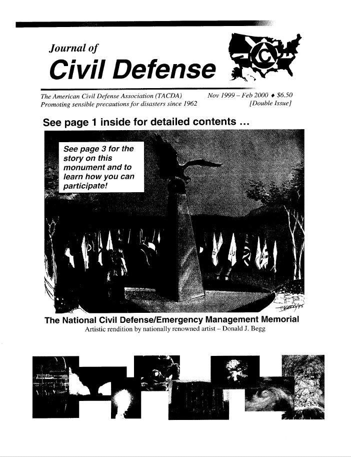 A newspaper with the cover of civil defense.