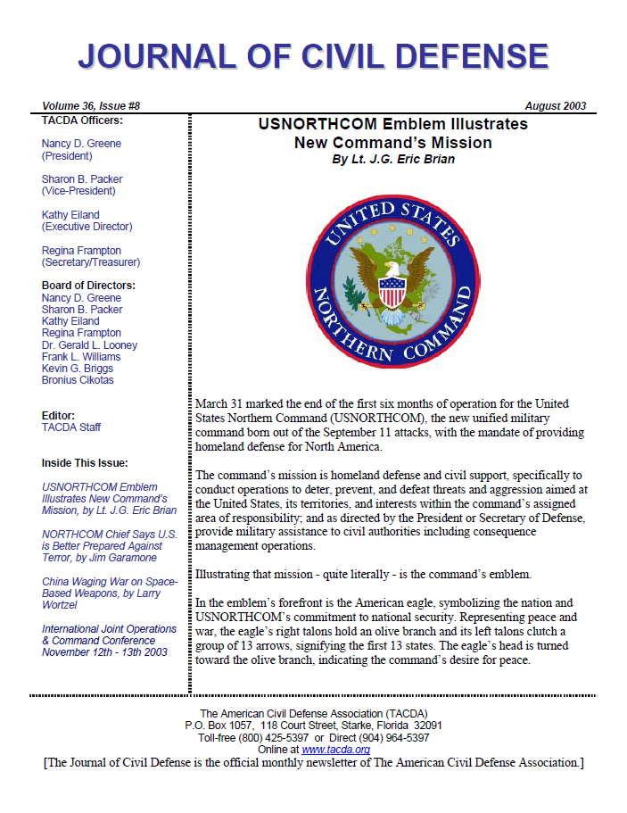 A page of the u. S. Military emblem, with an article in it
