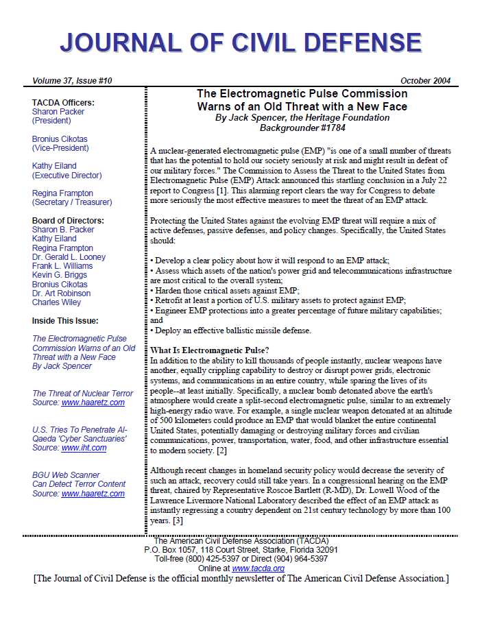 A page of an electronic pulse commission newsletter.