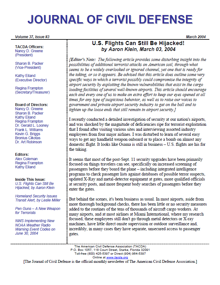 A page of an article about the u. S. Flights