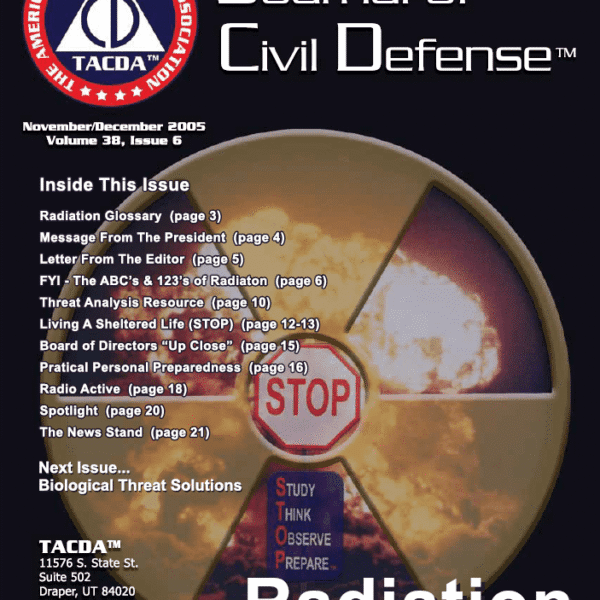 A magazine cover with a picture of a radioactive sign.