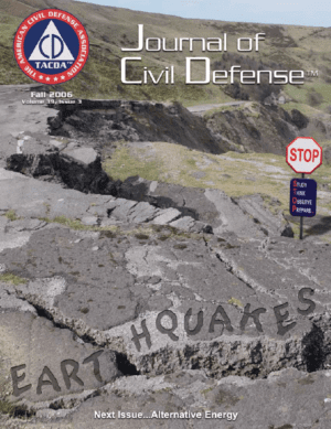 A poster of the cover of an article about earthquakes.