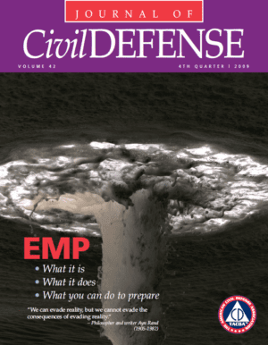 A magazine cover with an image of a bomb