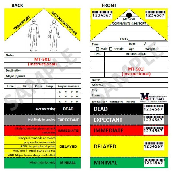 A yellow and black medical record with two different colors.
