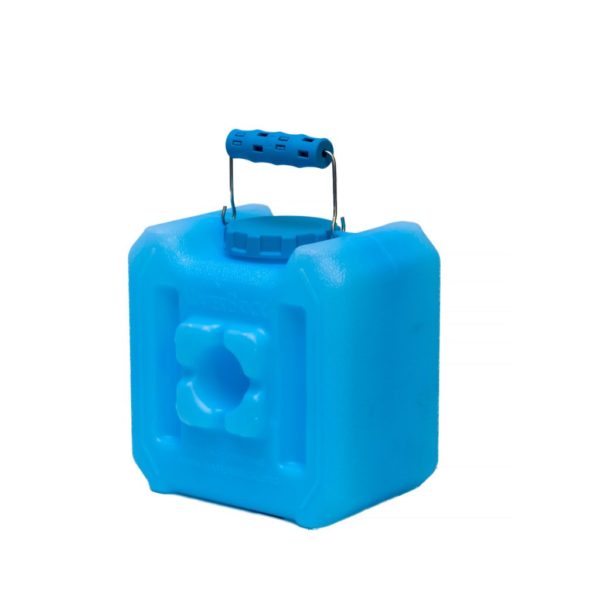 A blue container with handles and a handle.