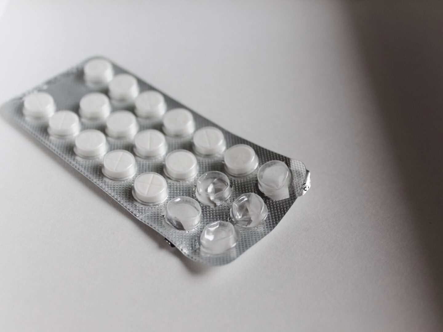 A close up of a pack of pills