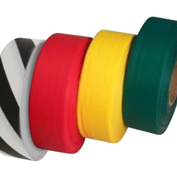 A group of four rolls of electrical tape.
