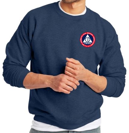 A man in a navy blue sweatshirt with the words " coast guard " on it.