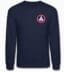 A navy blue sweatshirt with the harry potter logo.