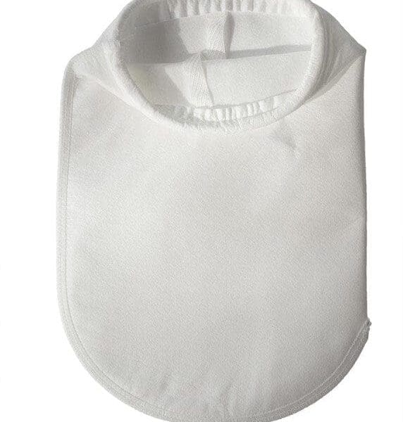 A white bib is shown with no collar.