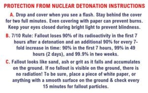 A description of radiation from nuclear detonation.