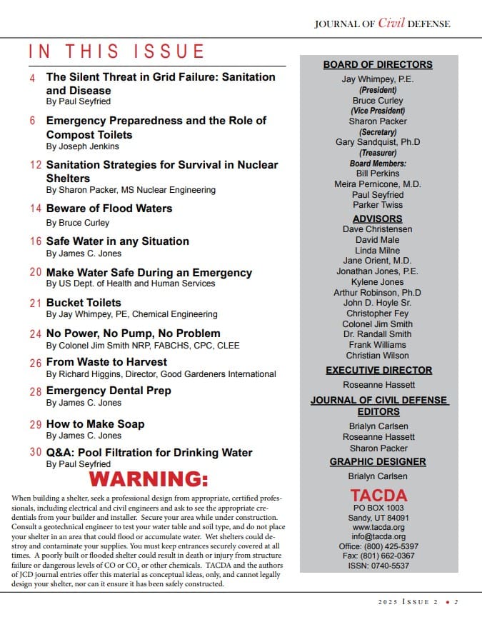 Journal of Civil Defense 2025, Vol. 60, I-2, Sanitation - Image 2